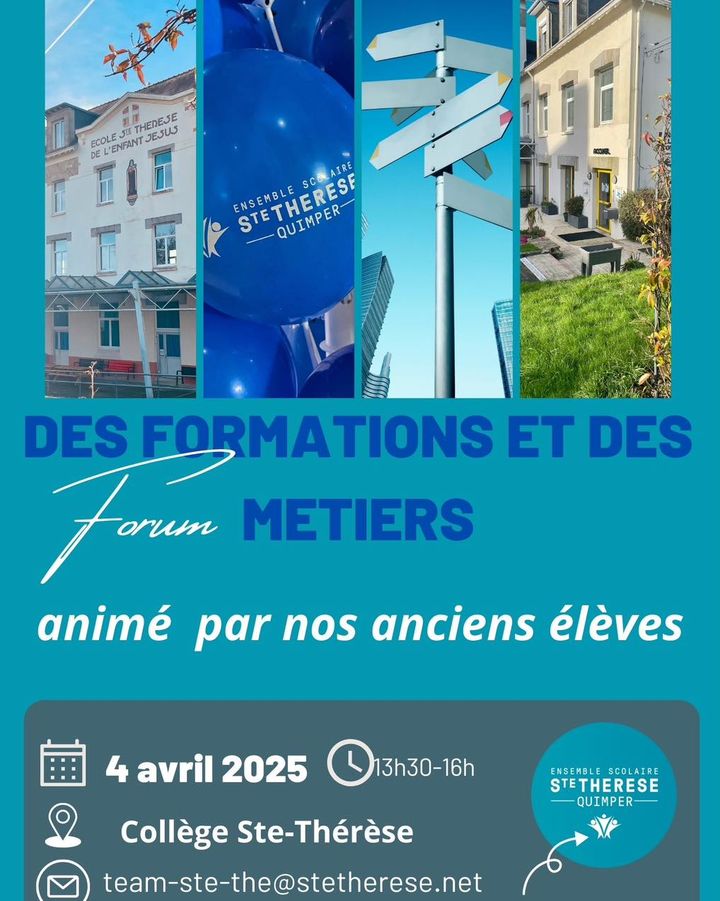 Anciens eleves de Sainte Therese Venez partager votre parcours aupres 1 1108044004660228 - Le collège